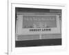 Close Up of Sign Advertising Forest Lawn Cemetery-George Strock-Framed Photographic Print