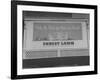 Close Up of Sign Advertising Forest Lawn Cemetery-George Strock-Framed Photographic Print