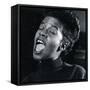 Close Up of Singer Sarah Vaughn Performing-Gjon Mili-Framed Stretched Canvas