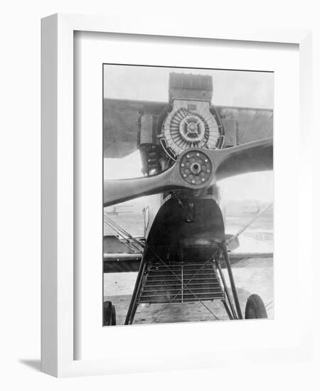 Close-Up of Single Propeller Aircraft with G-E Supercharger-null-Framed Photographic Print