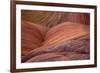 Close-up of sinuous eroded banded sandstone rocks, The Wave, Arizona-Bob Gibbons-Framed Photographic Print