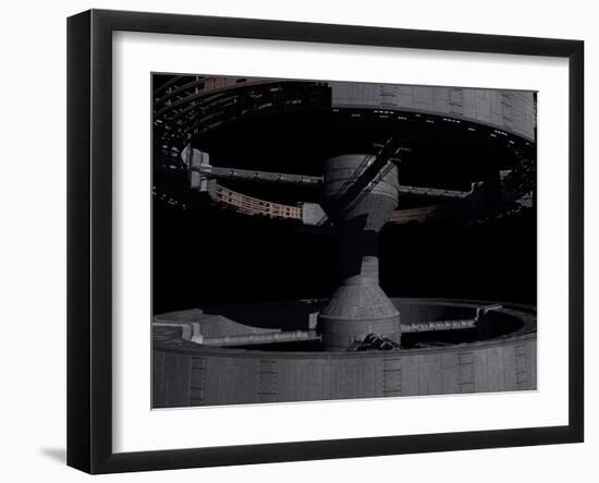 Close-Up of Space Station from 2001: a Space Odyssey-null-Framed Art Print