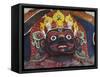 Close-up of Statue of Kalbairab at a Hindu Shrine, Katmandu, Nepal-Steve Satushek-Framed Stretched Canvas