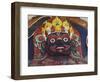 Close-up of Statue of Kalbairab at a Hindu Shrine, Katmandu, Nepal-Steve Satushek-Framed Photographic Print