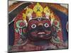 Close-up of Statue of Kalbairab at a Hindu Shrine, Katmandu, Nepal-Steve Satushek-Mounted Photographic Print