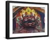 Close-up of Statue of Kalbairab at a Hindu Shrine, Katmandu, Nepal-Steve Satushek-Framed Photographic Print