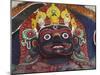 Close-up of Statue of Kalbairab at a Hindu Shrine, Katmandu, Nepal-Steve Satushek-Mounted Photographic Print