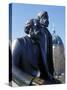 Close-Up of Statue of Marx and Engels, Alexanderplatz Square, Mitte, Berlin, Germany-Richard Nebesky-Stretched Canvas