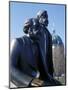 Close-Up of Statue of Marx and Engels, Alexanderplatz Square, Mitte, Berlin, Germany-Richard Nebesky-Mounted Photographic Print