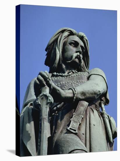 Close-Up of Statue of Vercingetorix, at Alise-Ste-Marie, in Bourgogne, France, Europe-Woolfitt Adam-Stretched Canvas