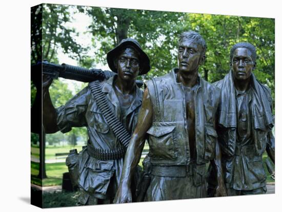 Close-Up of Statues on the Vietnam Veterans Memorial in Washington D.C., USA-Hodson Jonathan-Stretched Canvas