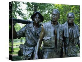 Close-Up of Statues on the Vietnam Veterans Memorial in Washington D.C., USA-Hodson Jonathan-Stretched Canvas