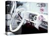 Close-Up of Steering Wheel and Interior of a Pink Cadillac Car-Mark Chivers-Stretched Canvas