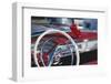 Close-up of steering wheel in classic car. (Large format sizes available)-Stuart Westmorland-Framed Photographic Print