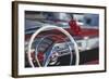 Close-Up of Steering Wheel in Classic Car-Stuart Westmorland-Framed Photographic Print