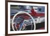 Close-Up of Steering Wheel in Classic Car-Stuart Westmorland-Framed Photographic Print