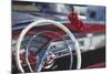 Close-Up of Steering Wheel in Classic Car-Stuart Westmorland-Mounted Photographic Print