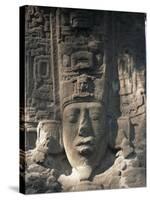 Close-Up of Stele E, Mayan Ruins, Quirigua, Unesco World Heritage Site, Guatemala, Central America-Upperhall-Stretched Canvas