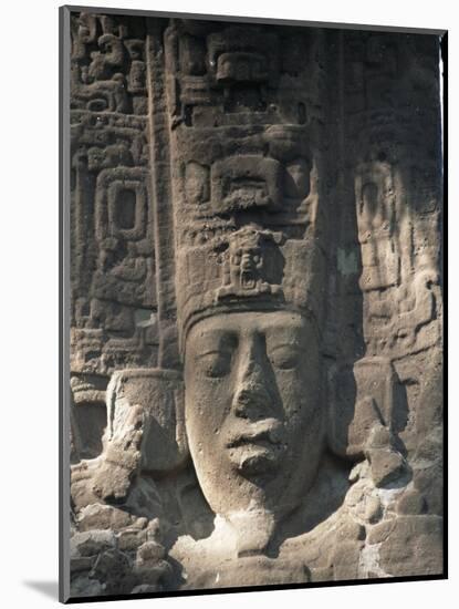 Close-Up of Stele E, Mayan Ruins, Quirigua, Unesco World Heritage Site, Guatemala, Central America-Upperhall-Mounted Photographic Print