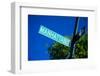 Close up of street sign reads Manhattan Boulevard, New York City, New York-null-Framed Photographic Print