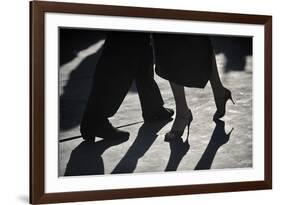 Close-Up Of Tango Dancers-null-Framed Art Print