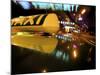 Close Up of Taxi Sign on Car Roof with Neon Road Signs, Shanghai, China, Asia-Purcell-Holmes-Mounted Photographic Print