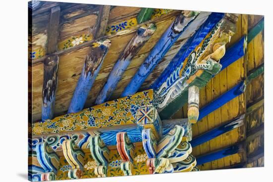 Close-up of temple structure in the grotto, Mati Temple Scenic Area. Zhangye, Gansu Province, China-Keren Su-Stretched Canvas