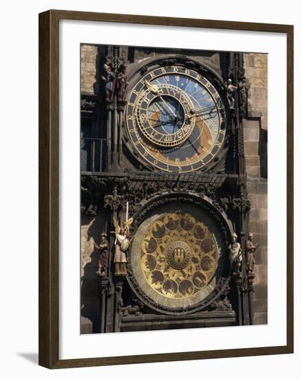 Close-Up of the Astronomical Clock in the Old Town Square in Prague, Czech Republic-Harding Robert-Framed Photographic Print