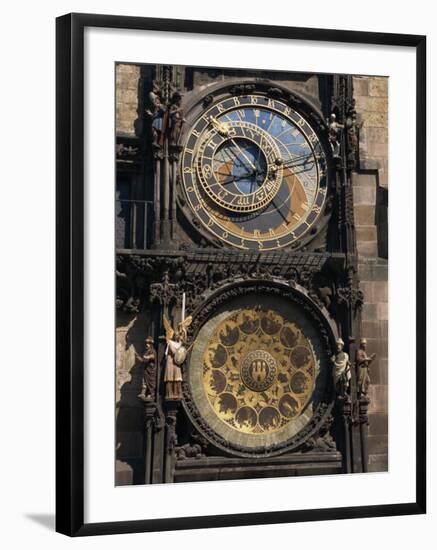 Close-Up of the Astronomical Clock in the Old Town Square in Prague, Czech Republic-Harding Robert-Framed Photographic Print