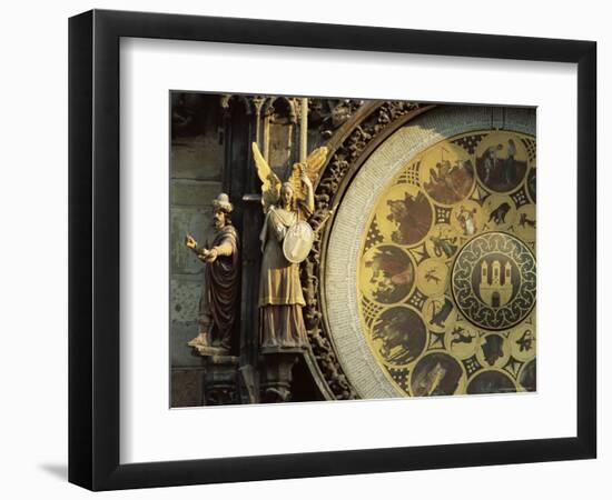 Close-Up of the Astronomical Clock, Town Hall, Old Town Square, Prague, Czech Republic-Upperhall-Framed Photographic Print