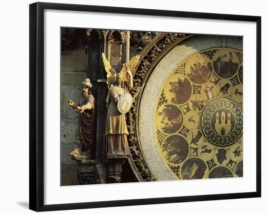 Close-Up of the Astronomical Clock, Town Hall, Old Town Square, Prague, Czech Republic-Upperhall-Framed Photographic Print