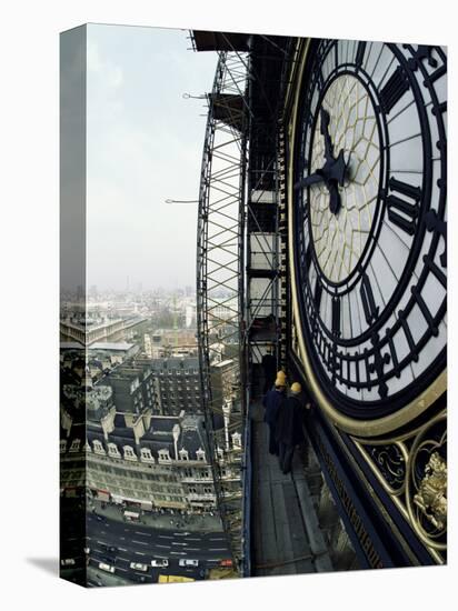 Close-Up of the Clock Face of Big Ben, Houses of Parliament, Westminster, London, England-Adam Woolfitt-Stretched Canvas