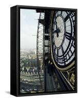 Close-Up of the Clock Face of Big Ben, Houses of Parliament, Westminster, London, England-Adam Woolfitt-Framed Stretched Canvas