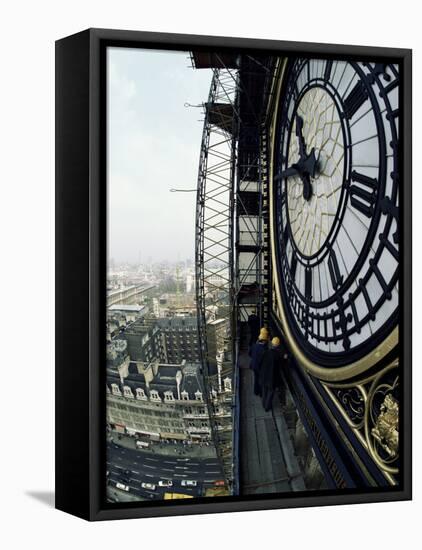 Close-Up of the Clock Face of Big Ben, Houses of Parliament, Westminster, London, England-Adam Woolfitt-Framed Stretched Canvas