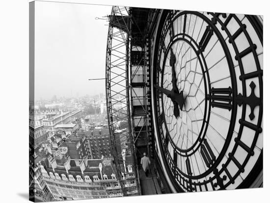 Close-Up of the Clock Face of Big Ben, Houses of Parliament, Westminster, London, England-Adam Woolfitt-Stretched Canvas