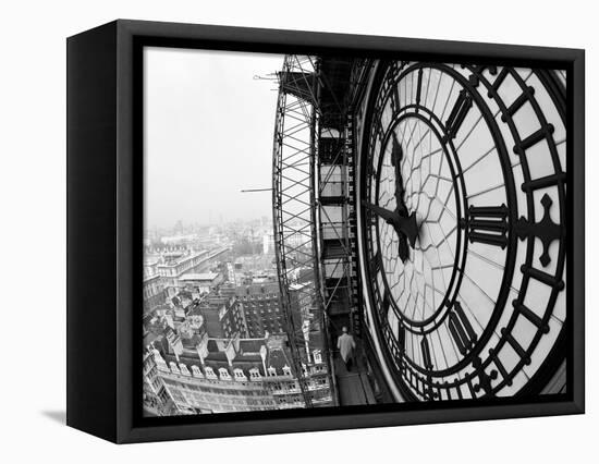 Close-Up of the Clock Face of Big Ben, Houses of Parliament, Westminster, London, England-Adam Woolfitt-Framed Stretched Canvas