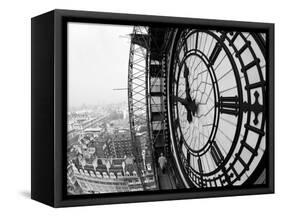 Close-Up of the Clock Face of Big Ben, Houses of Parliament, Westminster, London, England-Adam Woolfitt-Framed Stretched Canvas