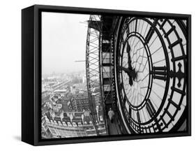 Close-Up of the Clock Face of Big Ben, Houses of Parliament, Westminster, London, England-Adam Woolfitt-Framed Stretched Canvas