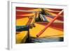 Close Up of the Colourful Wooden Boats at the Floating Gardens in Xochimilco-John Woodworth-Framed Photographic Print