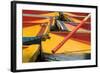 Close Up of the Colourful Wooden Boats at the Floating Gardens in Xochimilco-John Woodworth-Framed Photographic Print