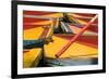 Close Up of the Colourful Wooden Boats at the Floating Gardens in Xochimilco-John Woodworth-Framed Photographic Print