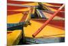 Close Up of the Colourful Wooden Boats at the Floating Gardens in Xochimilco-John Woodworth-Mounted Photographic Print