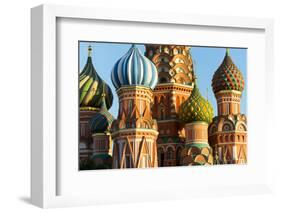 Close-up of the domes of St. Basil's Cathedral, UNESCO World Heritage Site, Moscow, Russia, Europe-Miles Ertman-Framed Photographic Print