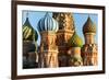 Close-up of the domes of St. Basil's Cathedral, UNESCO World Heritage Site, Moscow, Russia, Europe-Miles Ertman-Framed Photographic Print