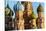 Close-up of the domes of St. Basil's Cathedral, UNESCO World Heritage Site, Moscow, Russia, Europe-Miles Ertman-Stretched Canvas