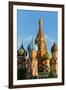 Close-up of the domes of St. Basil's Cathedral, UNESCO World Heritage Site, Moscow, Russia, Europe-Miles Ertman-Framed Photographic Print