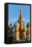 Close-up of the domes of St. Basil's Cathedral, UNESCO World Heritage Site, Moscow, Russia, Europe-Miles Ertman-Framed Stretched Canvas