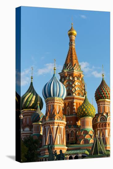 Close-up of the domes of St. Basil's Cathedral, UNESCO World Heritage Site, Moscow, Russia, Europe-Miles Ertman-Stretched Canvas