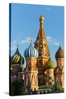 Close-up of the domes of St. Basil's Cathedral, UNESCO World Heritage Site, Moscow, Russia, Europe-Miles Ertman-Stretched Canvas