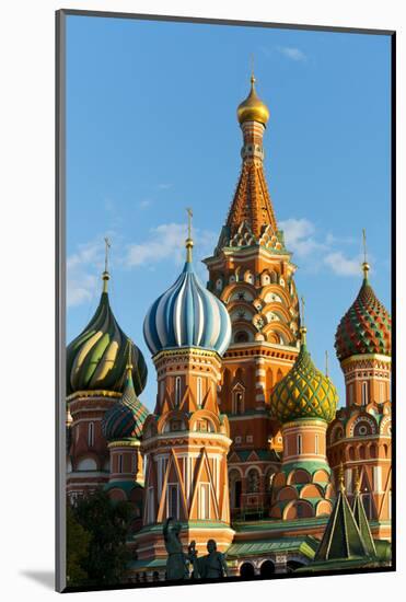 Close-up of the domes of St. Basil's Cathedral, UNESCO World Heritage Site, Moscow, Russia, Europe-Miles Ertman-Mounted Photographic Print